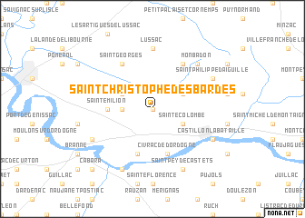 map of Saint-Christophe-des-Bardes