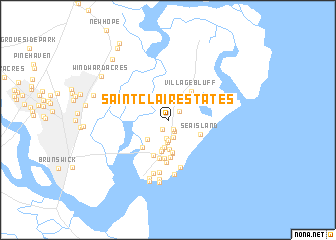 map of Saint Clair Estates