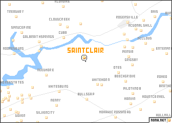 map of Saint Clair