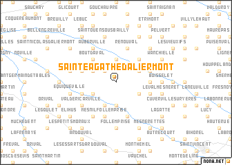 map of Sainte-Agathe-dʼAliermont