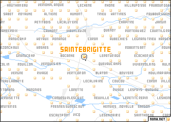 map of Sainte-Brigitte