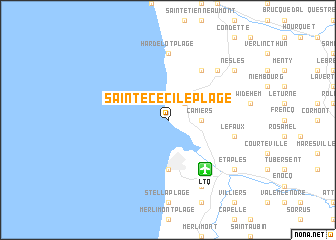 map of Sainte-Cécile-Plage