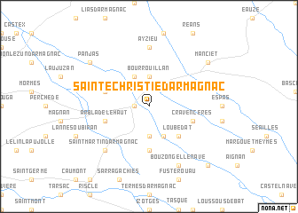 map of Sainte-Christie-dʼArmagnac