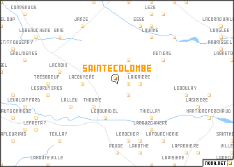 map of Sainte-Colombe