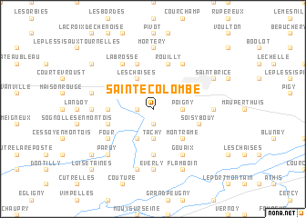 map of Sainte-Colombe