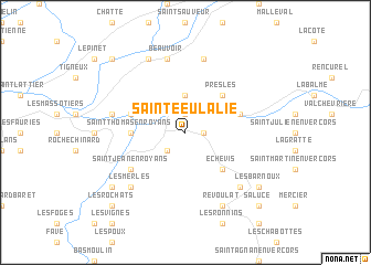 map of Sainte-Eulalie