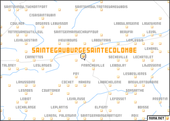 map of Sainte-Gauburge-Sainte-Colombe