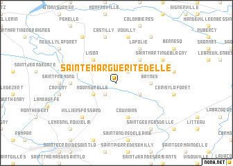 map of Sainte-Marguerite-dʼElle
