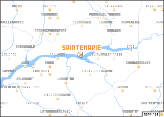 map of Sainte-Marie