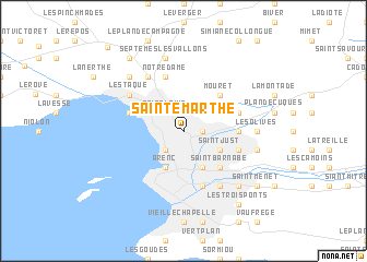 map of Sainte-Marthe