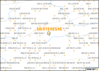 map of Sainte-Mesme