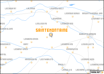 map of Sainte-Montaine