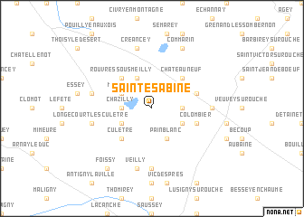 map of Sainte-Sabine