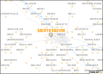 map of Sainte-Savine