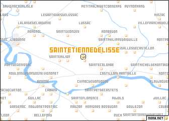 map of Saint-Étienne-de-Lisse