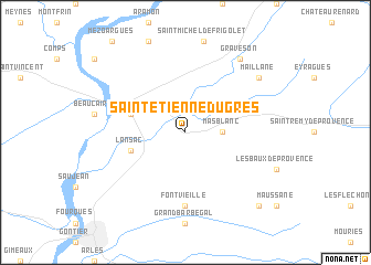 map of Saint-Étienne-du-Grès
