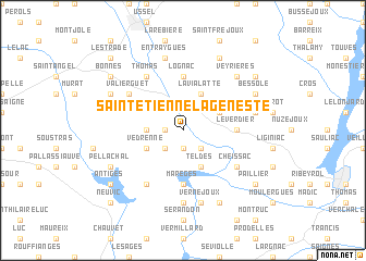 map of Saint-Étienne-la-Geneste