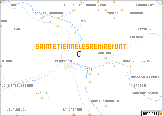 map of Saint-Étienne-lès-Remiremont