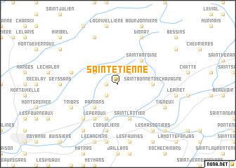 map of Saint-Étienne