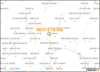 map of Saint-Étienne