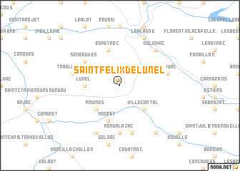 map of Saint-Félix-de-Lunel