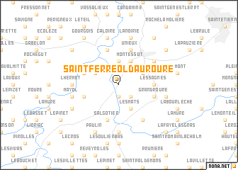map of Saint-Ferréol-dʼAuroure
