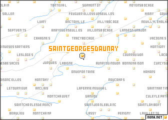 map of Saint-Georges-dʼAunay