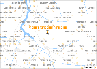 map of Saint-Gérand-de-Vaux