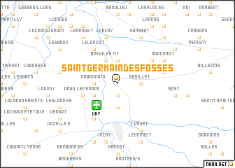 map of Saint-Germain-des-Fossés