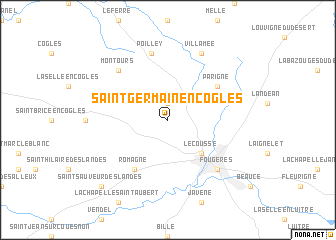map of Saint-Germain-en-Coglès