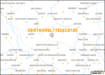 map of Saint-Hippolyte-de-Caton