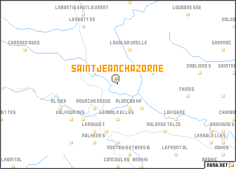 map of Saint-Jean-Chazorne