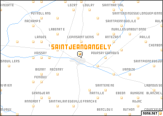 map of Saint-Jean-dʼAngély