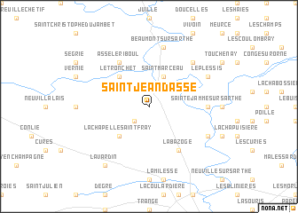 map of Saint-Jean-dʼAssé