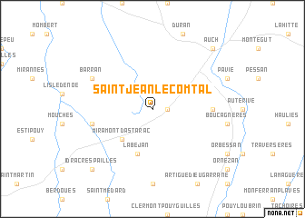 map of Saint-Jean-le-Comtal