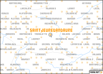 map of Saint-Jeure-dʼAndaure