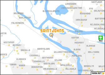 map of Saint Johns