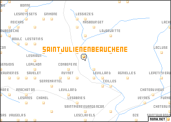 map of Saint-Julien-en-Beauchêne