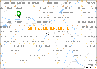 map of Saint-Julien-la-Genète