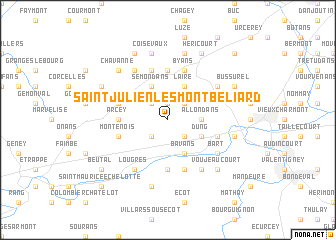 map of Saint-Julien-lès-Montbéliard