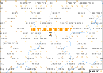 map of Saint-Julien-Maumont
