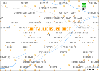 map of Saint-Julien-sur-Bibost