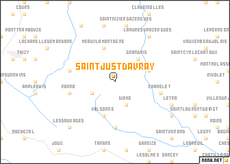 map of Saint-Just-dʼAvray