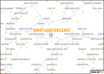 map of Saint-Just-de-Claix