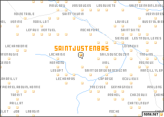map of Saint-Just-en-Bas