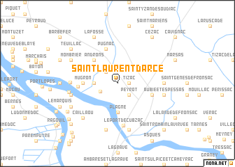 map of Saint-Laurent-dʼArce