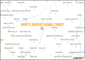 map of Saint-Laurent-de-Belzagot