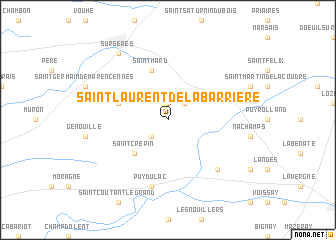 map of Saint-Laurent-de-la-Barrière