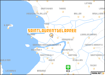 map of Saint-Laurent-de-la-Prée