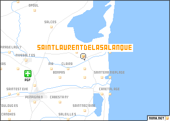 map of Saint-Laurent-de-la-Salanque